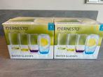 Ernesto Waterglazen - 2 Sets van 4, Huis en Inrichting, Keuken | Servies, Ophalen, Glas of Glazen, Nieuw, Glas