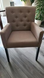 beige eettafel stoel 4 stuks, Huis en Inrichting, Stoelen, Ophalen, Gebruikt, Overige kleuren, Stof