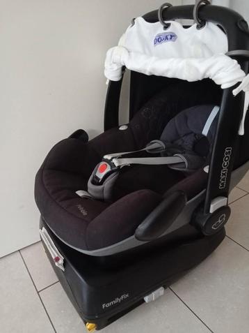 Maxi cosi pepple inclusief isofix base, regenhoes+ dookydoek beschikbaar voor biedingen