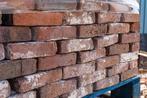 Antieke rode nuance gebikte handvorm stenen 20x5 41M2, Doe-het-zelf en Verbouw, Metselstenen, Ophalen, Gebruikt, Bakstenen