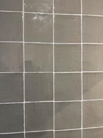 Wandtegel Craquelé Perla Sage 13x13cm 10mm Glanzend beschikbaar voor biedingen