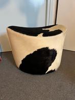 2 IKEA Koeienpoef/Hockers, Ophalen, Minder dan 50 cm, Rond, Leer