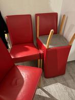 Stoelen, Huis en Inrichting, Stoelen, Ophalen, Gebruikt, Leer, Vier