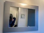 Spiegel met zilveren lijst 90 x 70 cm (b x h), Huis en Inrichting, Woonaccessoires | Spiegels, Ophalen, Gebruikt, 75 tot 100 cm