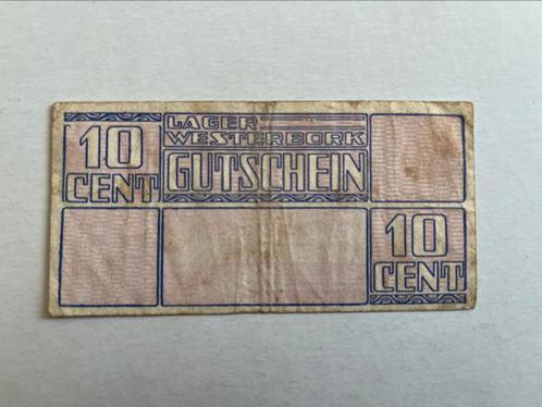 Kamp Westerbork tien cent 1944, Postzegels en Munten, Bankbiljetten | Nederland, Los biljet, Ophalen of Verzenden