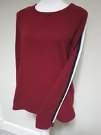 Tuniek blouse shirt rits bordeaux rood met wit zwart dames M, Kleding | Dames, Maat 38/40 (M), Airdate Amsterdam, Ophalen of Verzenden
