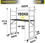 Rolsteiger stelling ladder steiger kamersteiger GRATIS BZRGD, Doe-het-zelf en Verbouw, Steigers, Verzenden, Nieuw, Rolsteiger of Kamersteiger