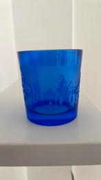 J.G. Durand France Frankrijk Glas Blauw Waxinelicht, Ophalen of Verzenden, Glas