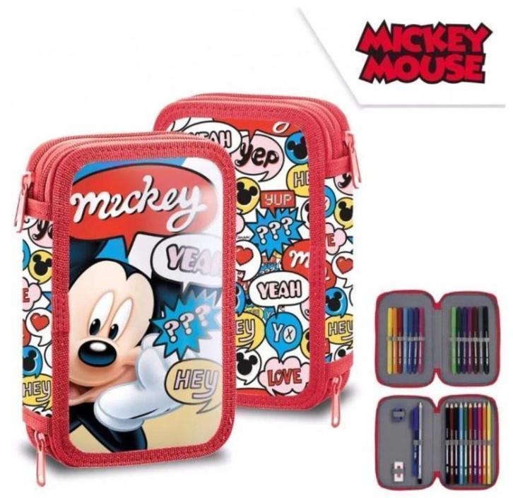 Mickey Mouse Gevulde Etui - 2 laags - Disney, Kinderen en Baby's, Speelgoed | Educatief en Creatief, Nieuw, Ophalen of Verzenden