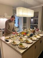 Mooie crèmekleurige organza hanglamp 110 cm breed, Ophalen, Glas, Minder dan 50 cm, Landelijk