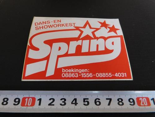 sticker Langenboom Boxmeer SPRING dans- en showorkest *, Verzamelen, Stickers, Zo goed als nieuw, Bedrijf of Vereniging, Ophalen