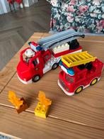 2 brandweerauto’s Duplo, Ophalen, Gebruikt