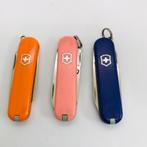 SET 3x Victorinox Classic SD ORANGE PINK PURPLE USED, Ophalen of Verzenden, Gebruikt