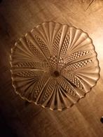 Antieke glazen vaas met verzilverde voet, Antiek en Kunst, Ophalen of Verzenden