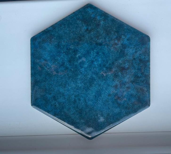 Blauwkleurige hexagon 162 x 185 mm, Doe-het-zelf en Verbouw, Tegels, Nieuw, Wandtegels, Keramiek, Minder dan 20 cm, Minder dan 20 cm