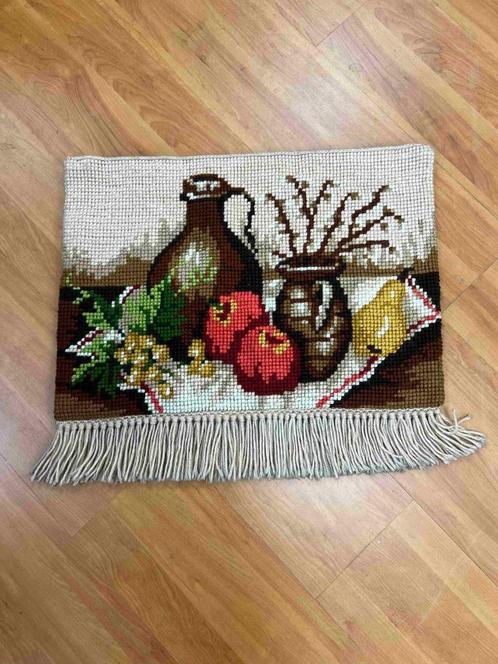Geknoopt wandkleed met stilleven 55/40, Huis en Inrichting, Woonaccessoires | Wanddecoraties, Gebruikt, Ophalen of Verzenden