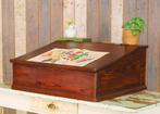 Oude brocante houten lessenaar - tafelmodel schrijfkist, Antiek en Kunst, Curiosa en Brocante, Ophalen