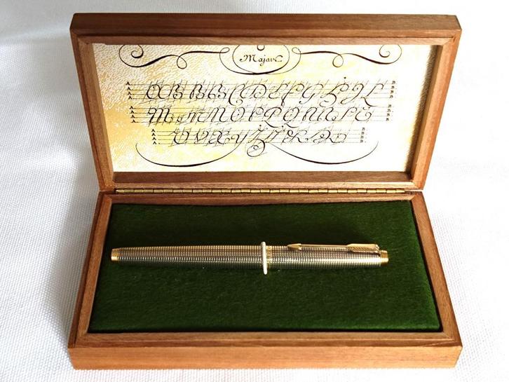Parker 75 Sterling Silver/Vermeil 14K golden F-nib, Verzamelen, Pennenverzamelingen, Nieuw, Vulpen, Parker, Met doosje, Ophalen of Verzenden