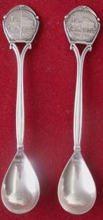 2 Lepeltje theelepel 125 jaar Ned spoorwegen (NS) 1839–1964, Verzamelen, Ophalen of Verzenden, Zo goed als nieuw, Trein, Overige typen