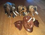 Vintage Antieken Ebben hout Houten Olifanten, Ophalen