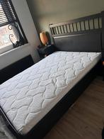 Bed + matras en lattenboden 140x200cm, Ophalen, Zwart, Tweepersoons, 140 cm
