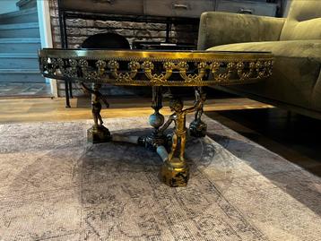 Salontafel brons& glas beschikbaar voor biedingen