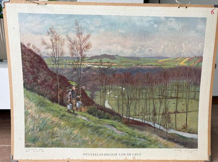 OUDE SCHOOLPLATEN IN WOORD EN BEELD EN  ........, Antiek en Kunst, Curiosa en Brocante, Ophalen of Verzenden