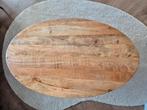 Ovaal mangohout salontafel, Huis en Inrichting, Woonaccessoires | Dienbladen, Ophalen, Zo goed als nieuw, Ovaal, Overige materialen
