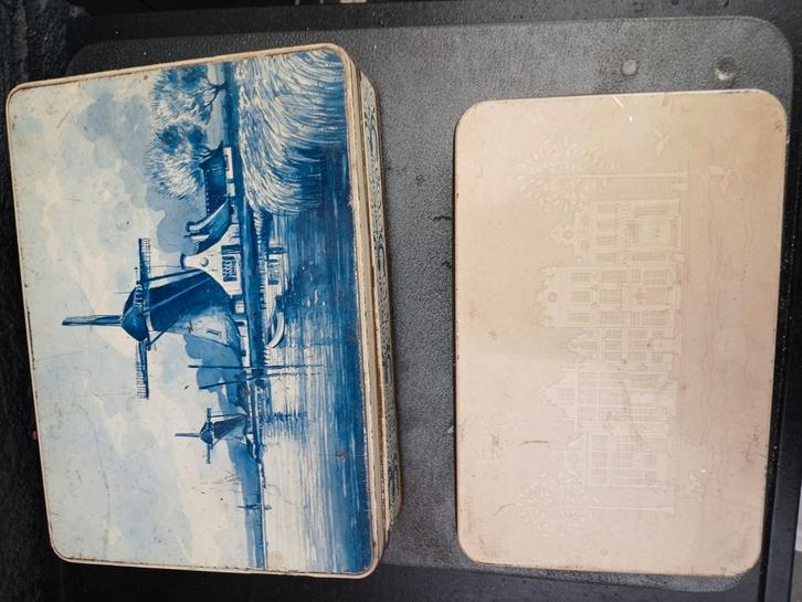 2 Vintage Blikken, Verzamelen, Blikken, Gebruikt, Overige, Ophalen of Verzenden