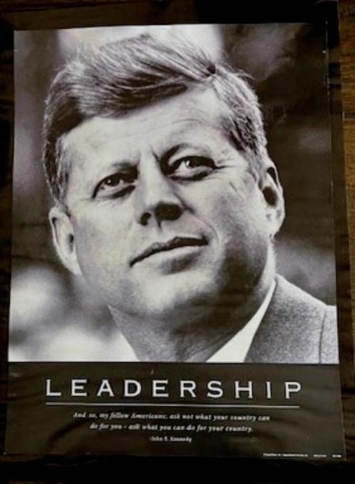 J.F Kennedy foto poster, Huis en Inrichting, Woonaccessoires | Schilderijen, Tekeningen en Foto's, Zo goed als nieuw, Foto of Poster
