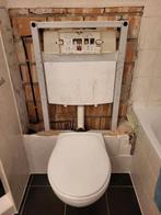 Inbouwreservoir met toiletpot met WC-bril., Ophalen, Gebruikt, Toilet