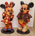 Grote Mickey en Minnie beelden van Poliester, Ophalen of Verzenden, Mickey Mouse, Zo goed als nieuw, Beeldje of Figuurtje