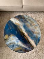 Epoxy salontafel 70cm doorsnee. Resin art. Epoxy, Ophalen of Verzenden