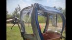 Verhoogde regenhuif huif Anne Reijse blauw grijs vr bakfiets, Overige merken, 4 kinderen of meer, Gebruikt, Huif