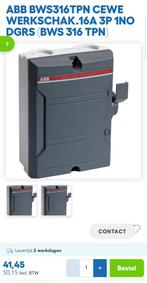 ABB werkschakelaar BWS 316 TPN, Doe-het-zelf en Verbouw, Elektra en Kabels, Ophalen of Verzenden, Nieuw, Schakelaar