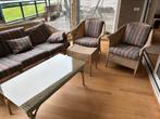 Mooie 5 delige rotan loungeset, ideaal voor in een serre, Ophalen, 5 zitplaatsen, Gebruikt, Rotan