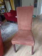 4 eetkamerstoelen bruin suède, Huis en Inrichting, Stoelen, Ophalen, Zo goed als nieuw, Bruin, Vier