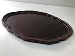 Prachtig Zwart Gepolitoerd Ovaal Houten Dienblad, Antiek en Kunst, Antiek | Woonaccessoires, Ophalen of Verzenden