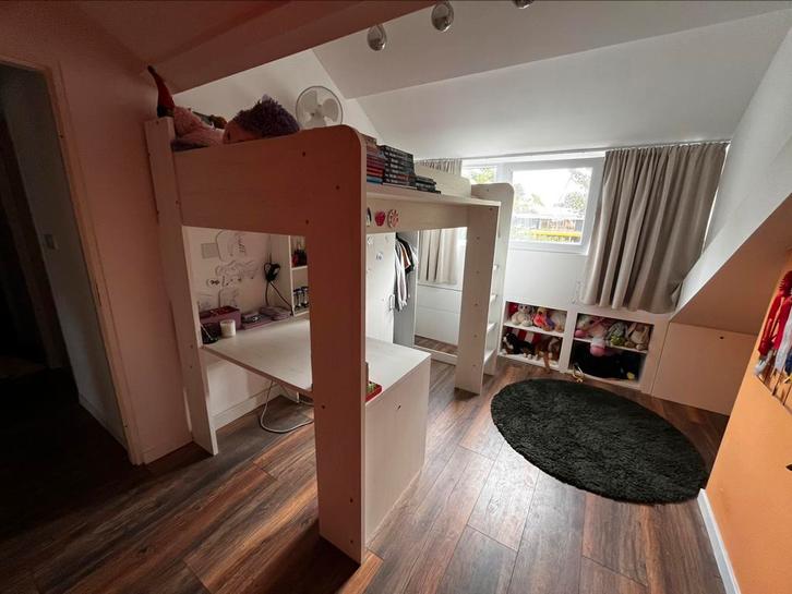 Nette hoogslaper Higher, Kinderen en Baby's, Kinderkamer | Stapelbedden en Hoogslapers, Zo goed als nieuw, Hoogslaper, Ophalen