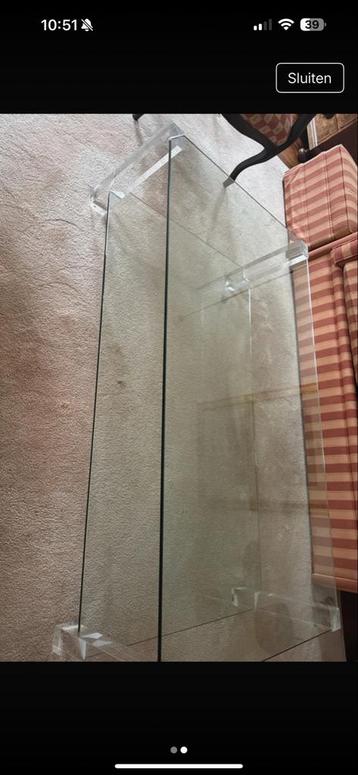 Glazen Tafel 140x80cm - Zo Goed Als Nieuw! beschikbaar voor biedingen