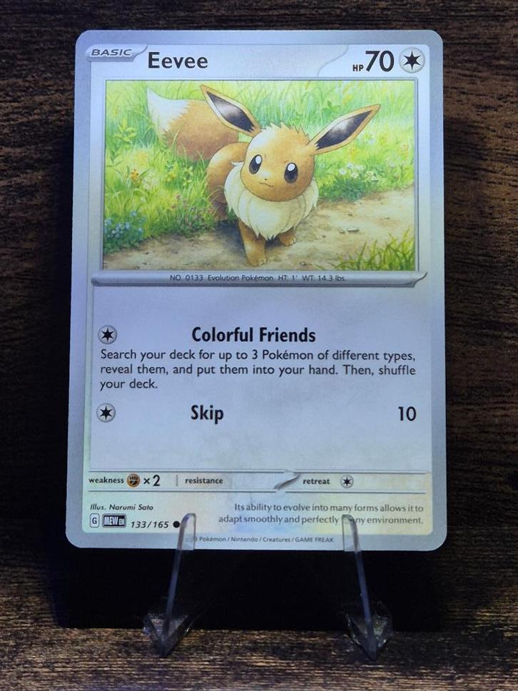 Eevee 151 133/165, Hobby en Vrije tijd, Verzamelkaartspellen | Pokémon, Nieuw, Verzenden