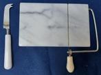 Marmeren kaasplateau met snijdraad (13 x 20,5 x 2 cm), Overige stijlen, Gebruikt, Ophalen of Verzenden