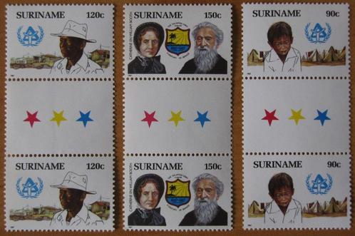Rep-Suriname 546-548A brugparen met 3 sterren daklozen., Postzegels en Munten, Postzegels | Suriname, Postfris, Verzenden