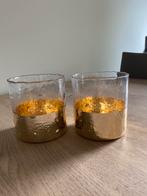 Pols Potten waxinelichthouders (goud/glas), Ophalen, Zo goed als nieuw, Overige materialen, Minder dan 25 cm