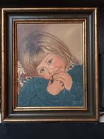 Schilderij : verlegen meisje, Antiek en Kunst, Kunst | Schilderijen | Klassiek, Ophalen