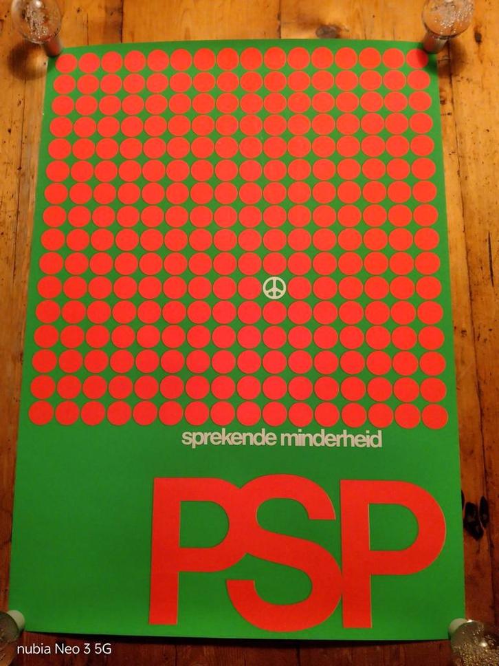 PSP Sprekende Minderheid Poster, Verzamelen, Posters, Zo goed als nieuw, Overige onderwerpen, Ophalen of Verzenden