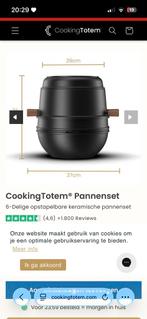 Cooking Totem Pannenset - Nieuw!, Huis en Inrichting, Keuken | Potten en Pannen, Overige materialen, Inductieplaat, Nieuw, Pannenset