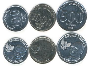 Indonesie 2016   100-500-1000 Rupiah Munt r-173 jdu beschikbaar voor biedingen