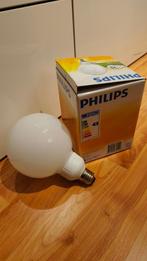 Philips Globe E27 16W warm wit spaarlamp, grote design bol, 60 watt of meer, Nieuw, Spaarlamp, Groot en Sfeervol