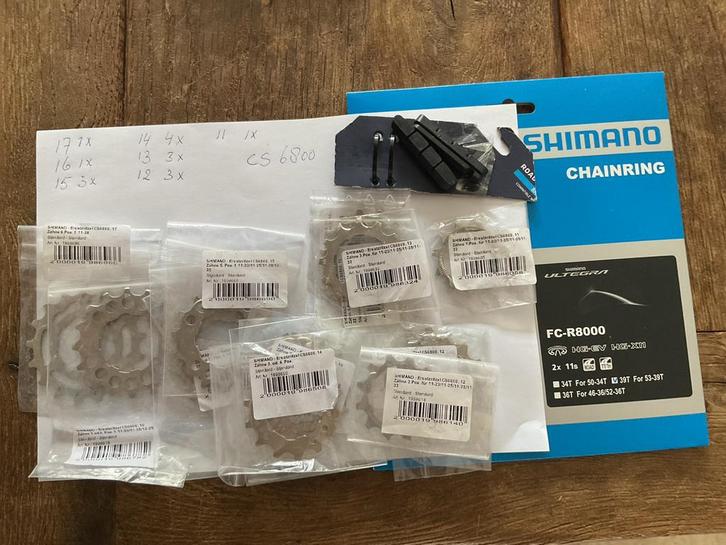 Shimano Ultegra Onderdelen: Kransjes, Kettingblad, Remblokje, Fietsen en Brommers, Fietsonderdelen, Gebruikt, Derailleur of Ketting